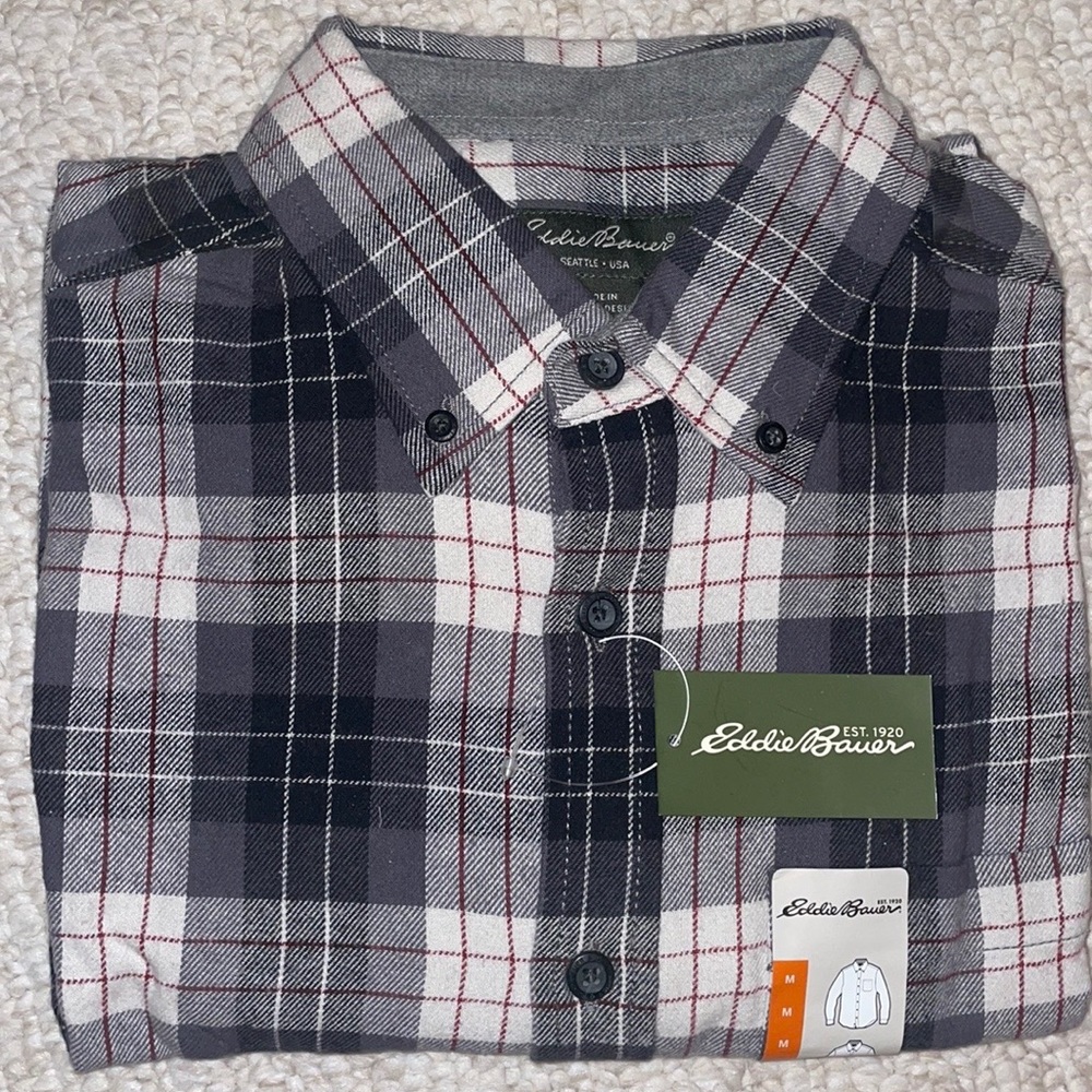 Eddie Bauer -  Eddie's Favorite Flannel Classic Fit Shirt - Plaid, NWT